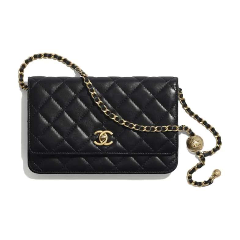 CHANEL Classic Wallet On Chain Lambskin Black