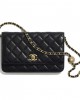 CHANEL Classic Wallet On Chain Lambskin Black