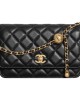 CHANEL Classic Wallet On Chain Lambskin Black