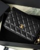 CHANEL Classic Wallet On Chain Lambskin Black