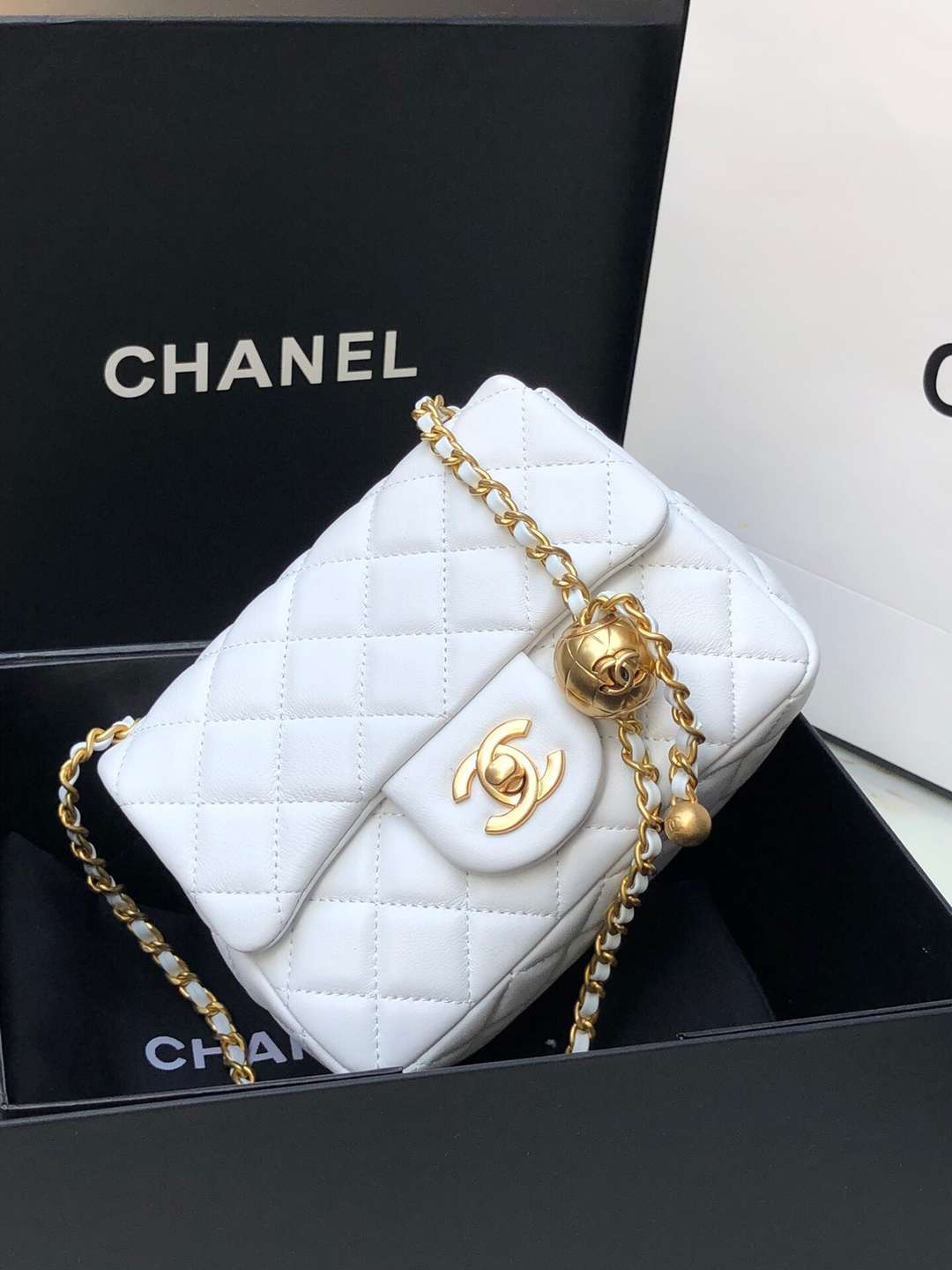 CHANEL Little Golden Ball Shoulder Bag