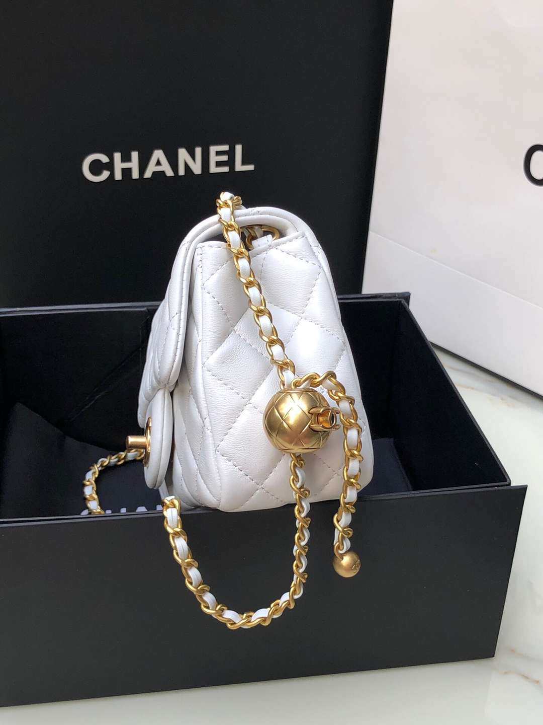 CHANEL Little Golden Ball Shoulder Bag