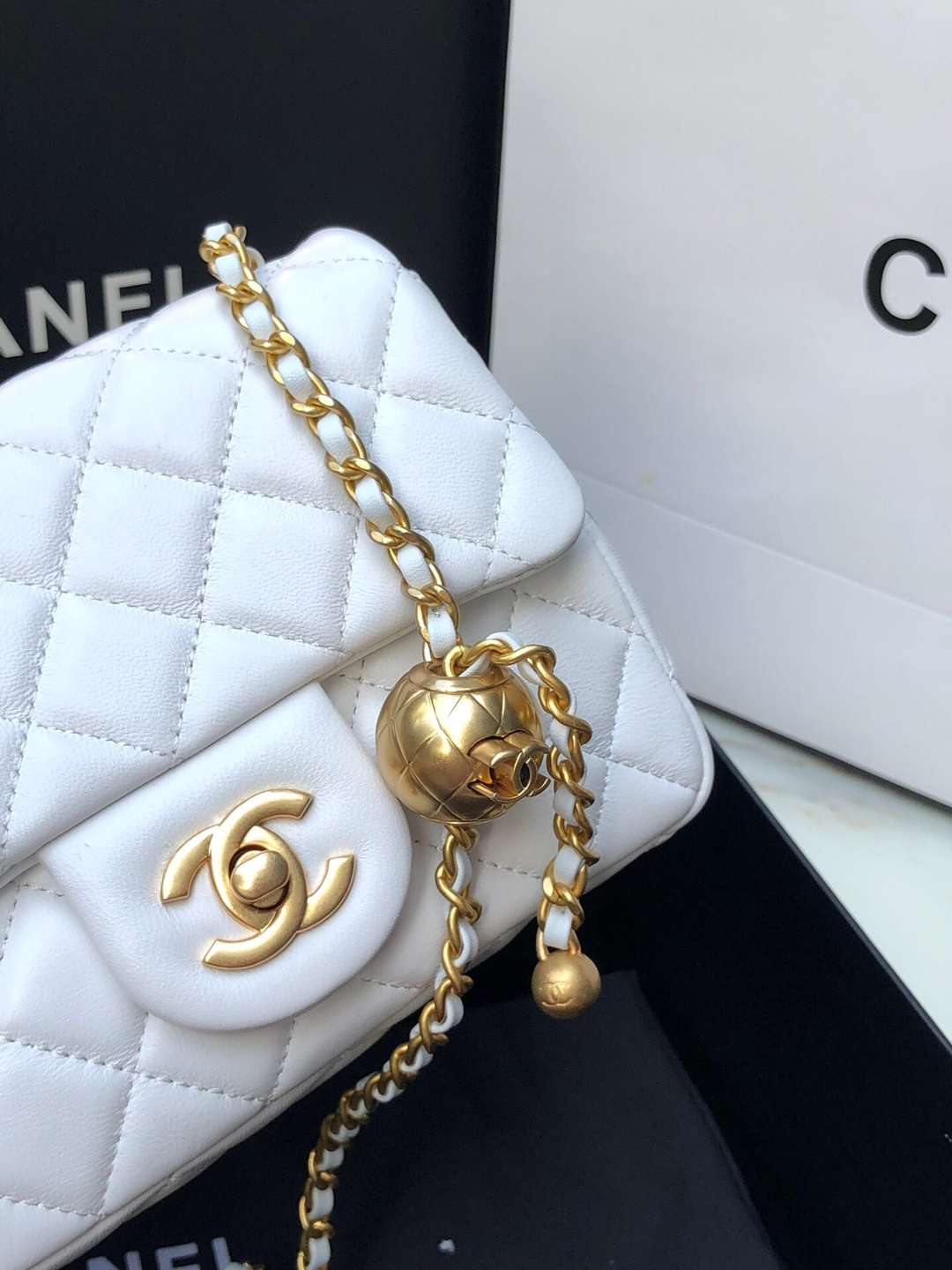 CHANEL Little Golden Ball Shoulder Bag