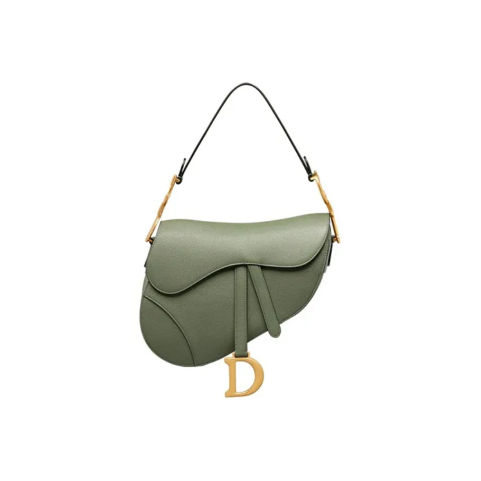 DIOR Women's Saddle Handbag Gray green