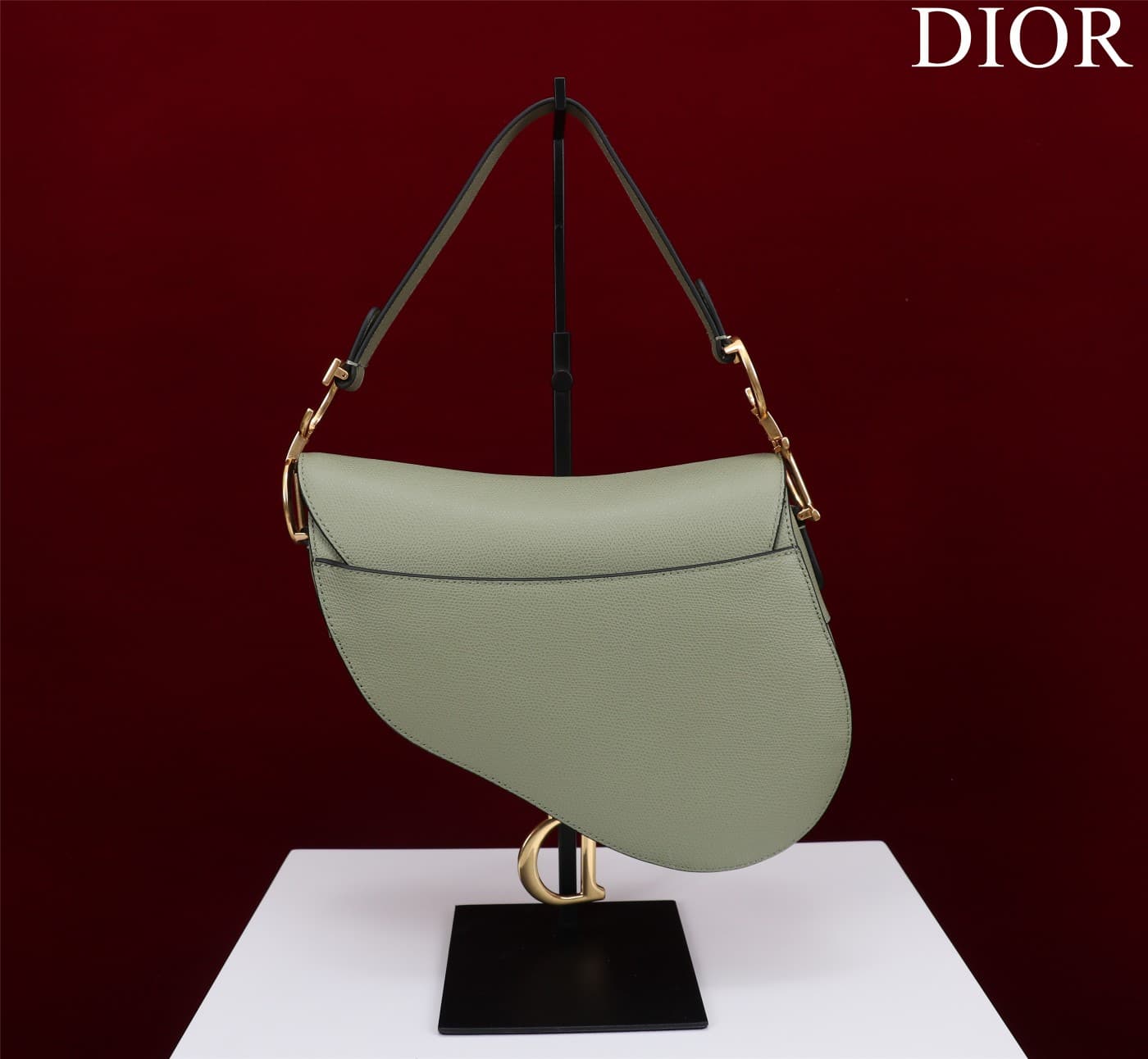 DIOR Women's Saddle Handbag Gray green