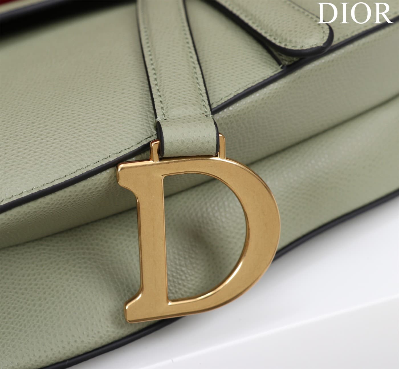 DIOR Women's Saddle Handbag Gray green