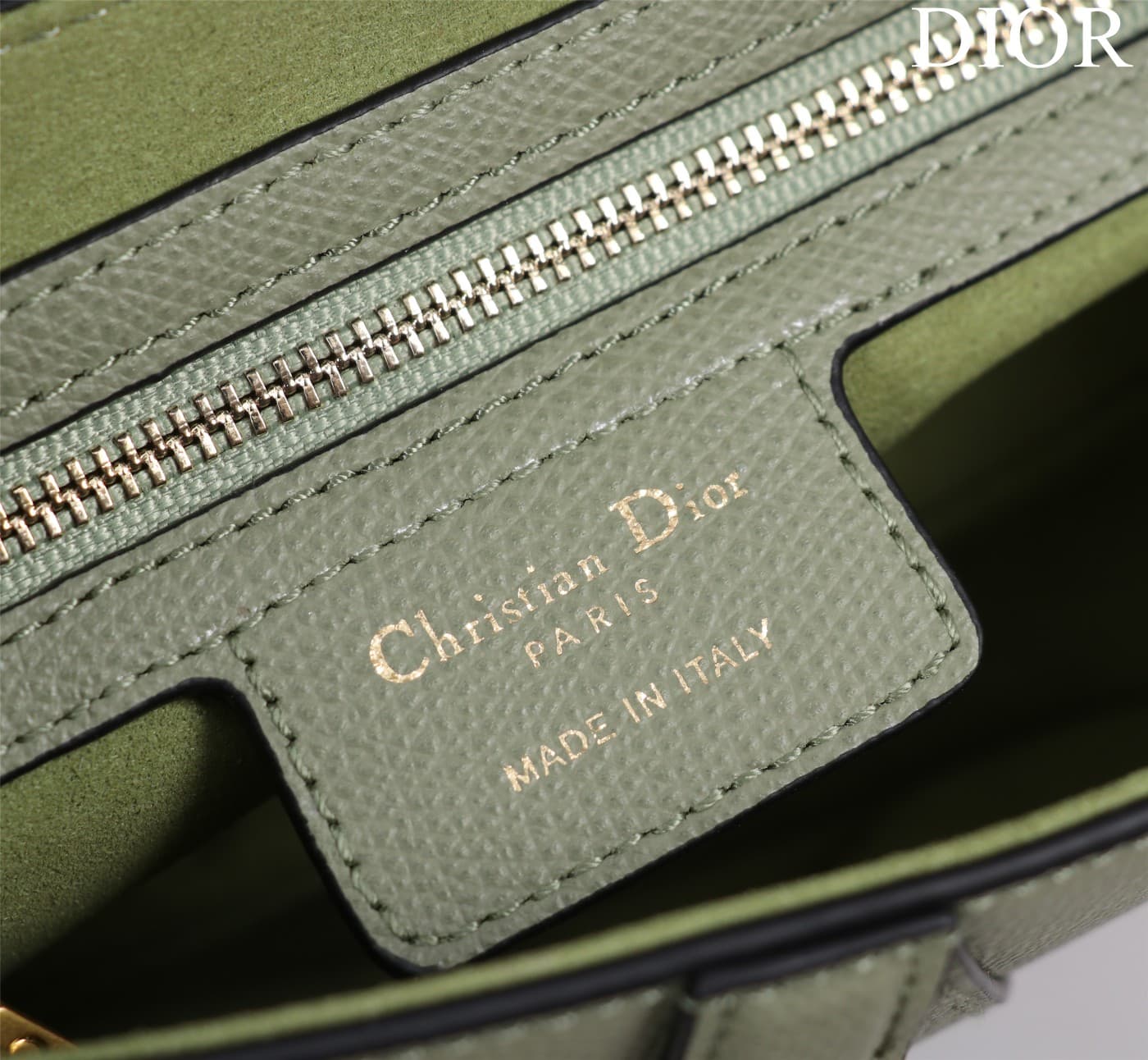 DIOR Women's Saddle Handbag Gray green