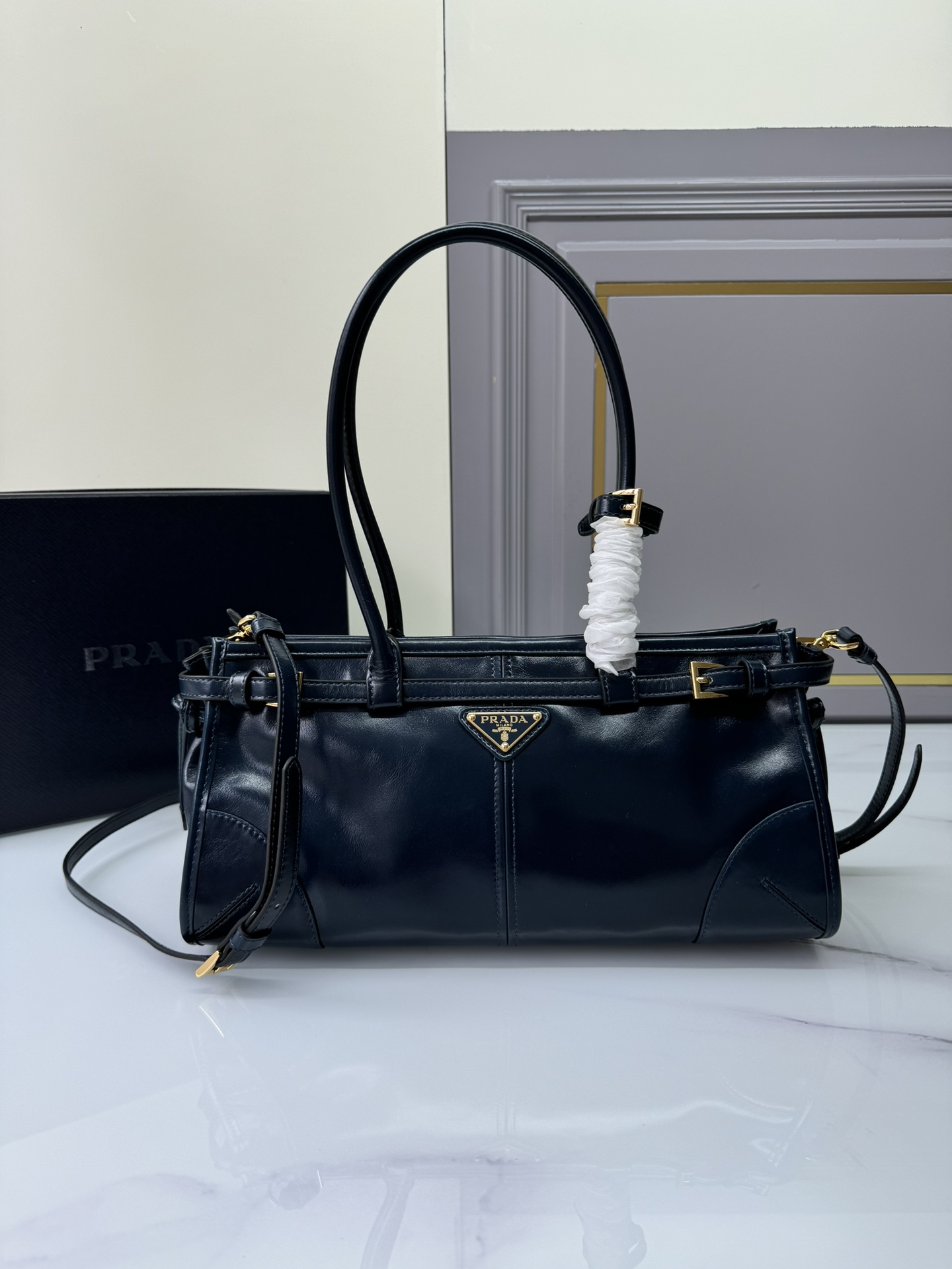 PRADA Soft Lux Bags Black