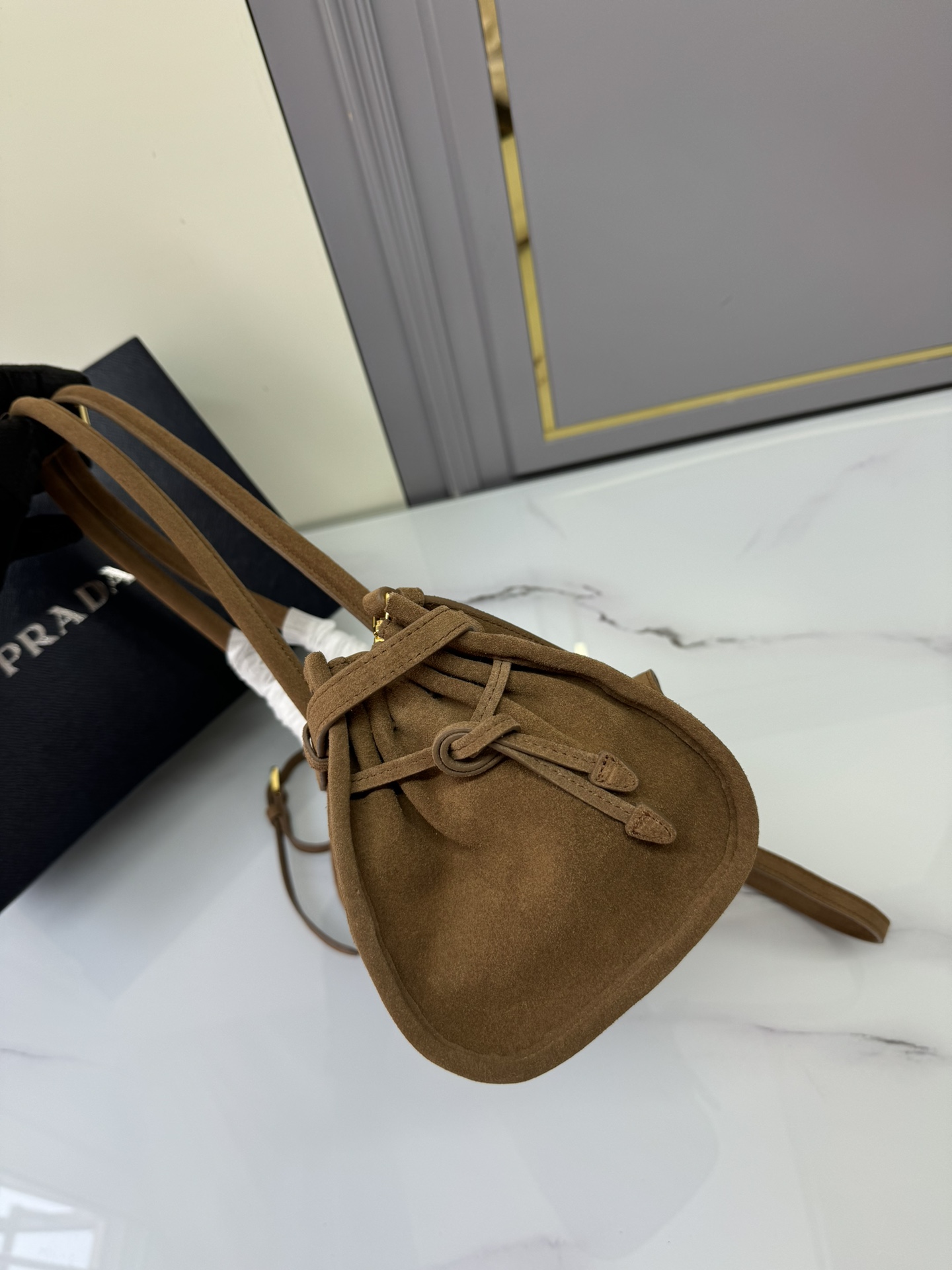 PRADA Soft Lux Bags Desert Color